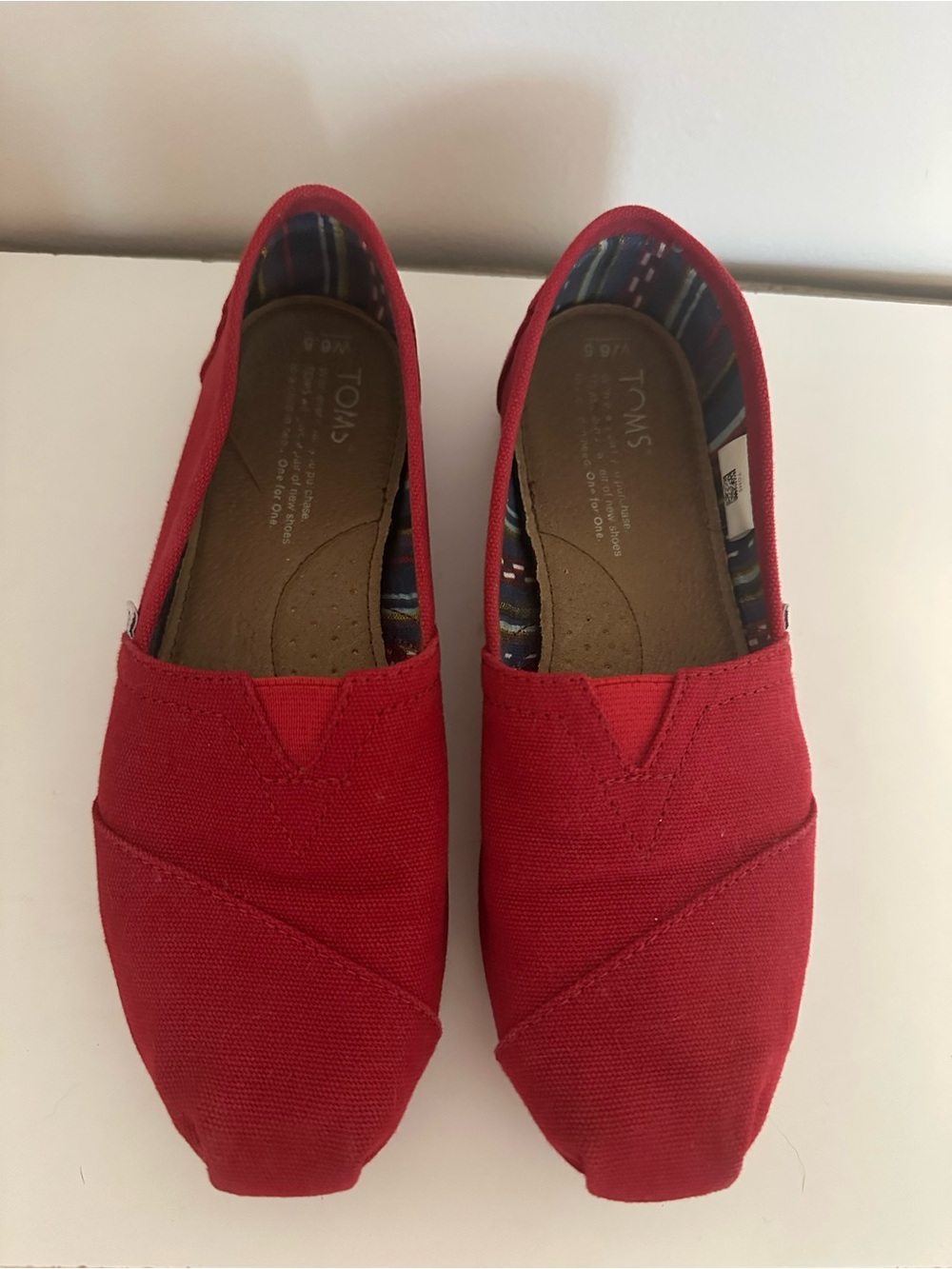 Toms Classic Red Canvas Slip-On
